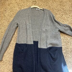 Madewell Two-Tone Gray and Navy Cardigan